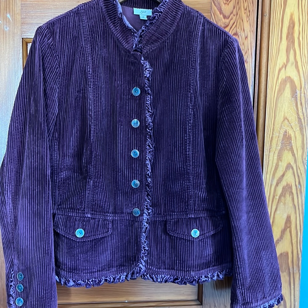 J. Jill Corduroy Jacket Plum Medium